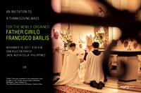 Thanksgiving Mass of Fr Cirilo Barlis Invitation 2017